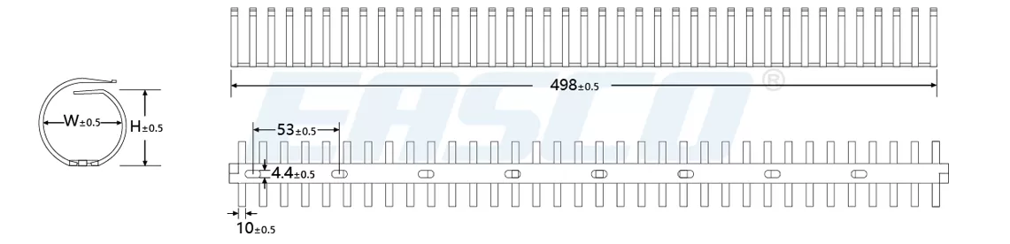 Technical Drawing of FD Flexible Duct